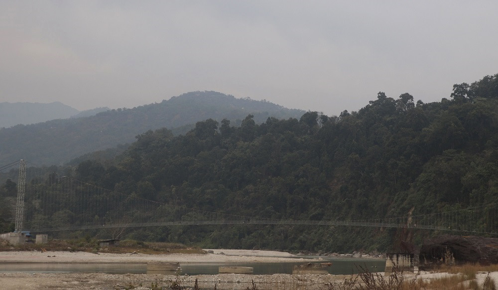 Suspension bridge constructed at Lamsuwaghat